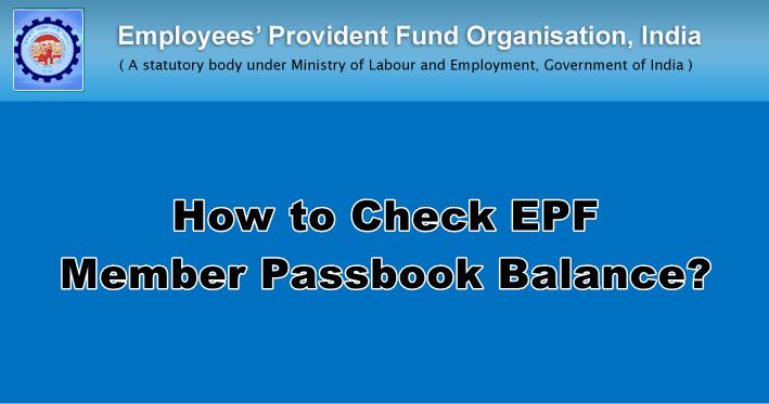 check epf member passbook balance